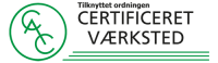 K2 biler er et CAC certificeret værksted K2 biler er et CAC certificeret værksted